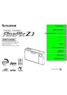 Fujifilm FinePix Z3 manual. Camera Instructions.